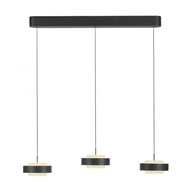Schöner Wohnen-Kollektion 3fl. LED Pendelleuchte ELMO schwarz