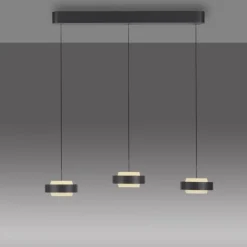 Schöner Wohnen-Kollektion 3fl. LED Pendelleuchte ELMO schwarz