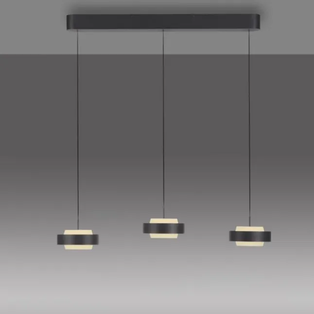 Schöner Wohnen-Kollektion 3fl. LED Pendelleuchte ELMO schwarz