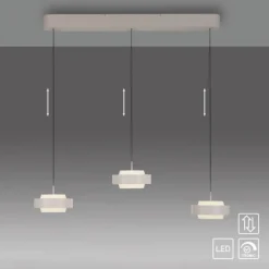 Schöner Wohnen-Kollektion 3fl. LED Pendelleuchte ELMO sandbrise
