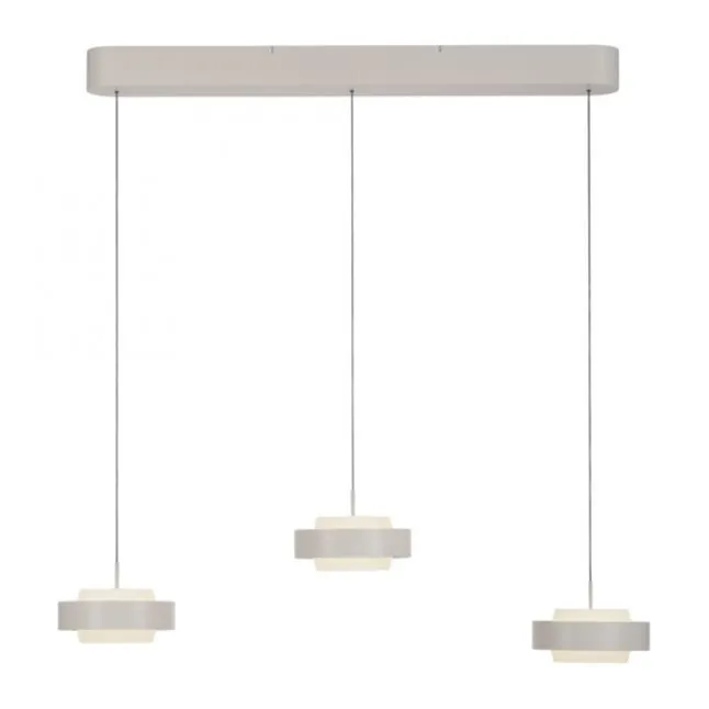 Schöner Wohnen-Kollektion 3fl. LED Pendelleuchte ELMO sandbrise