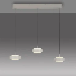 Schöner Wohnen-Kollektion 3fl. LED Pendelleuchte ELMO sandbrise