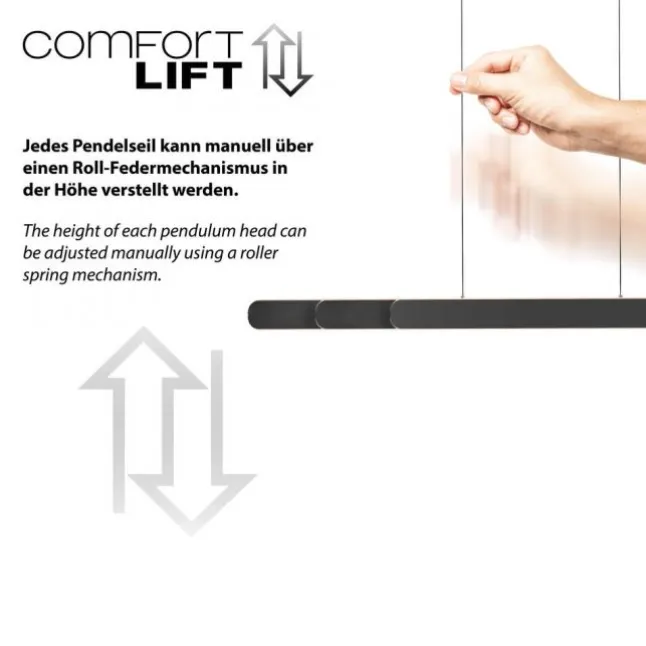 Schöner Wohnen-Kollektion LED Pendelleuchte ADRIANA, schwarz, dimmbar