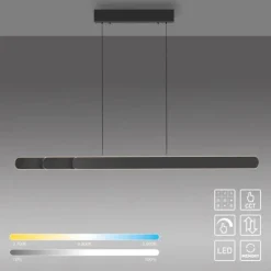 Schöner Wohnen-Kollektion LED Pendelleuchte ADRIANA, schwarz, dimmbar