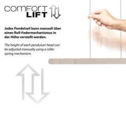 Schöner Wohnen-Kollektion LED Pendelleuchte ADRIANA, sandfarben, dimmbar