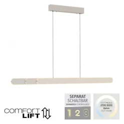 Schöner Wohnen-Kollektion LED Pendelleuchte ADRIANA, sandfarben, dimmbar