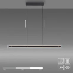 Schöner Wohnen-Kollektion LED Pendelleuchte LENA, schwarz, Dimmer, Up-and Down