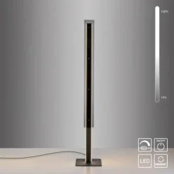 Schöner Wohnen-Kollektion LED Stehleuchte LENA, schwarz, Schnurdimmer, Memory