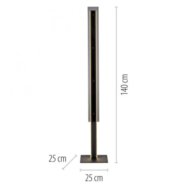 Schöner Wohnen-Kollektion LED Stehleuchte LENA, schwarz, Schnurdimmer, Memory