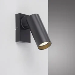 Schöner Wohnen-Kollektion LED Wand- und Deckenleuchte RIK, schwarz, einflammig