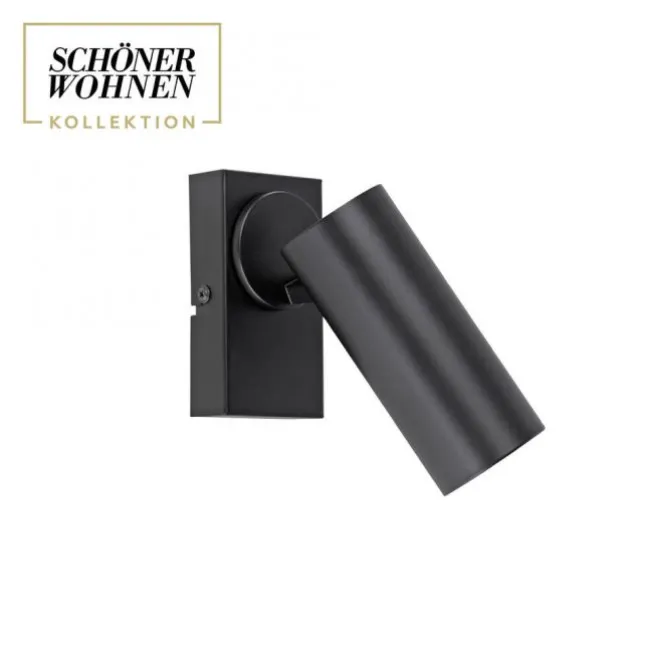 Schöner Wohnen-Kollektion LED Wand- und Deckenleuchte RIK, schwarz, einflammig