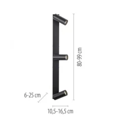 Schöner Wohnen-Kollektion LED Deckenleuchte RIK, schwarz, 3-flammig, drehbar
