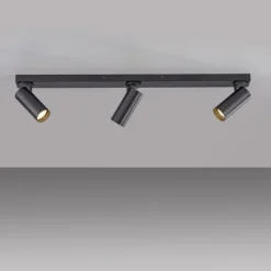 Schöner Wohnen-Kollektion LED Deckenleuchte RIK, schwarz, 3-flammig, drehbar