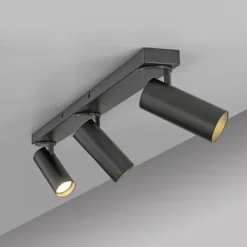 Schöner Wohnen-Kollektion LED Deckenleuchte RIK, schwarz, 3-flammig, drehbar