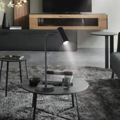 Schöner Wohnen-Kollektion LED Tischleuchte RIK, schwarz, EEK A, dreh-und schwenkbar, Schnurschalter