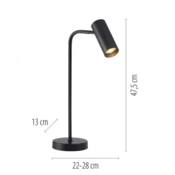 Schöner Wohnen-Kollektion LED Tischleuchte RIK, schwarz, EEK A, dreh-und schwenkbar, Schnurschalter