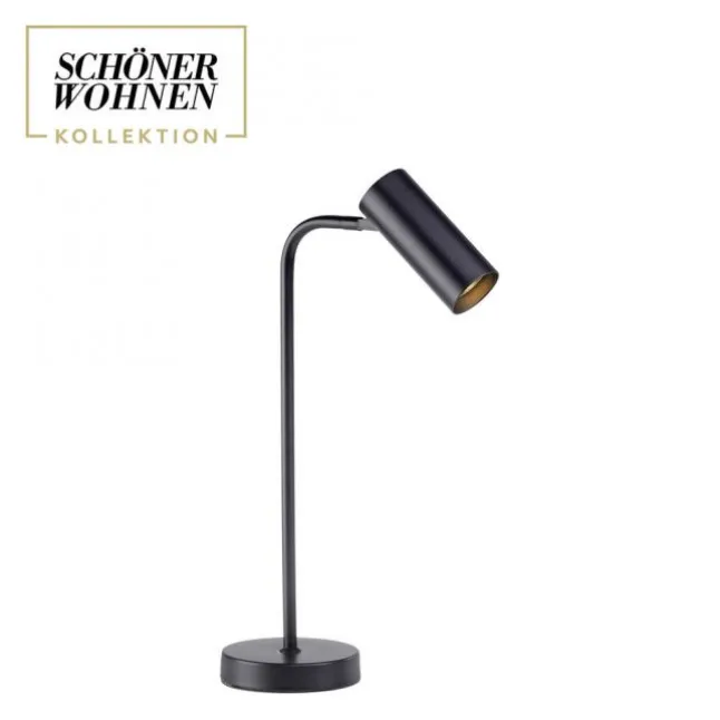 Schöner Wohnen-Kollektion LED Tischleuchte RIK, schwarz, EEK A, dreh-und schwenkbar, Schnurschalter