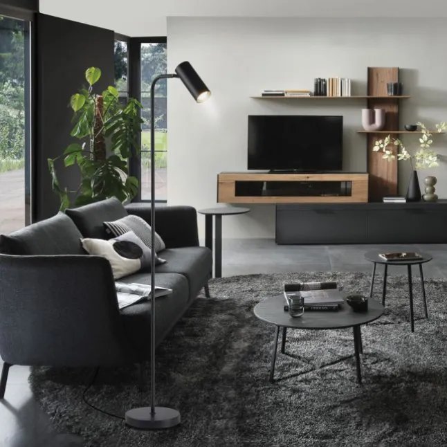 Schöner Wohnen-Kollektion LED Stehleuchte RIK, schwarz, dreh-und schwenkbar, Schnurschalter
