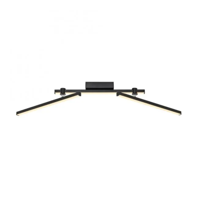 Schöner Wohnen-Kollektion LED Deckenleuchte STRAIGHT, schwarz, Arme schwenkbar