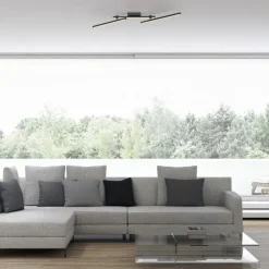 Schöner Wohnen-Kollektion LED Deckenleuchte STRAIGHT, schwarz, Arme schwenkbar