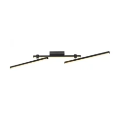 Schöner Wohnen-Kollektion LED Deckenleuchte STRAIGHT, schwarz, Arme schwenkbar