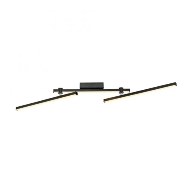 Schöner Wohnen-Kollektion LED Deckenleuchte STRAIGHT, schwarz, Arme schwenkbar
