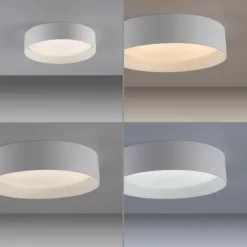 Schöner Wohnen-Kollektion LED Deckenleuchte TAVOLI weiss, rund D=28,5cm, dimmbar, Fernbedienung