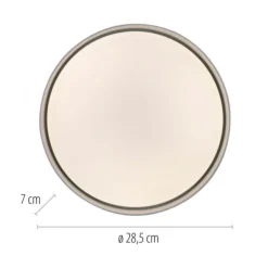 Schöner Wohnen-Kollektion LED Deckenleuchte TAVOLI weiss, rund D=28,5cm, dimmbar, Fernbedienung