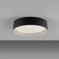 Schöner Wohnen-Kollektion LED Deckenleuchte TAVOLI, schwarz, rund D=28,5cm, dimmbar, Fernbedienung