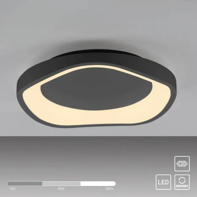 Schöner Wohnen-Kollektion LED Deckenleuchte MONTA, schwarz, dimmbar, Memoryfunktion