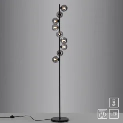 Schöner Wohnen Kollektion LED Stehleuchte Dubai schwarz 9flammig