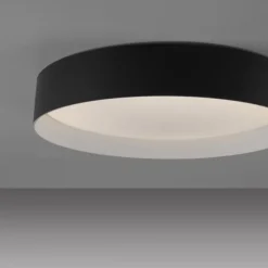 Schöner Wohnen-Kollektion LED Deckenleuchte TAVOLI, schwarz, rund D=39cm, dimmbar , Fernbedienung