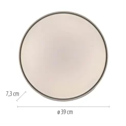 Schöner Wohnen-Kollektion LED Deckenleuchte TAVOLI, schwarz, rund D=39cm, dimmbar , Fernbedienung