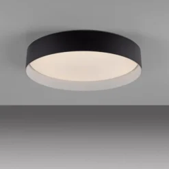 Schöner Wohnen-Kollektion LED Deckenleuchte TAVOLI, schwarz, rund D=39cm, dimmbar , Fernbedienung