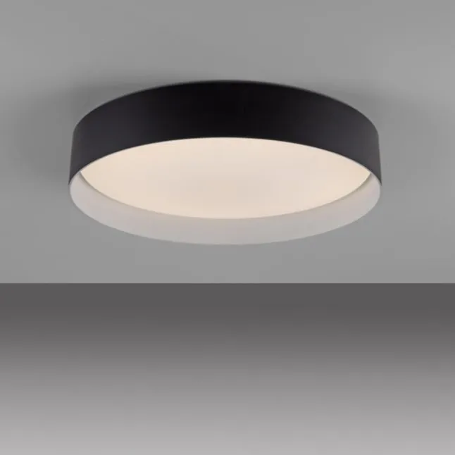 Schöner Wohnen-Kollektion LED Deckenleuchte TAVOLI, schwarz, rund D=39cm, dimmbar , Fernbedienung
