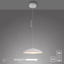 Schöner Wohnen-Kollektion LED Pendelleuchte LENTE, weiss, einflammig, dimmbar, Memoryfunktion