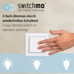 Schöner Wohnen-Kollektion LED Pendelleuchte LENTE, weiss, dimmbar, Memoryfunktion