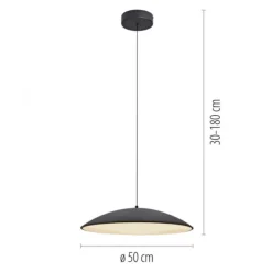 Schöner Wohnen-Kollektion LED Pendelleuchte LENTE, schwarz, dimmbar, Memoryfunktion