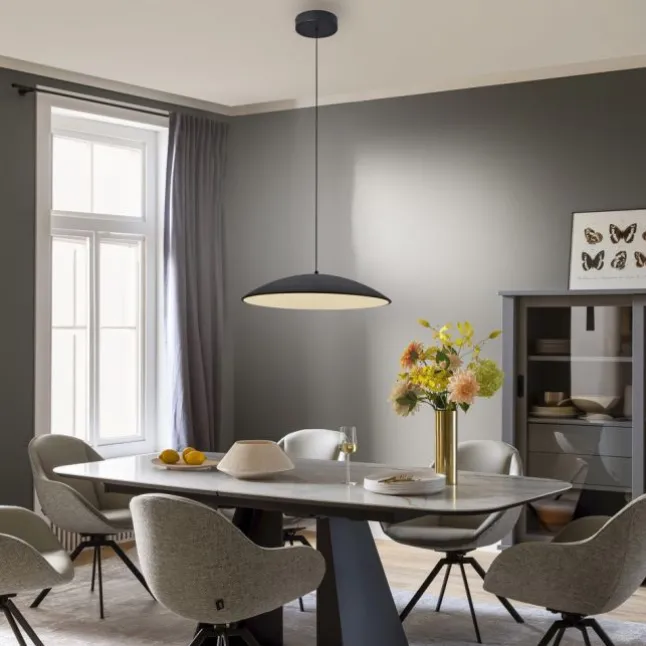 Schöner Wohnen-Kollektion LED Pendelleuchte LENTE, schwarz, dimmbar, Memoryfunktion