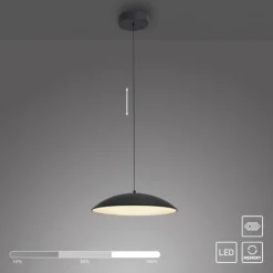 Schöner Wohnen-Kollektion LED Pendelleuchte LENTE, schwarz, dimmbar, Memoryfunktion
