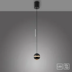 Schöner Wohnen-Kollektion LED Pendelleuchte LINI, schwarz, 1-flammig