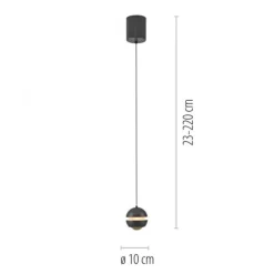 Schöner Wohnen-Kollektion LED Pendelleuchte LINI, schwarz, 1-flammig