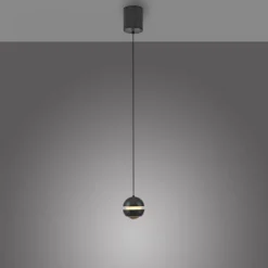 Schöner Wohnen-Kollektion LED Pendelleuchte LINI, schwarz, 1-flammig