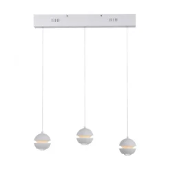 Schöner Wohnen-Kollektion LED Pendelleuchte LINI, weiss, 3-flammig, Lift