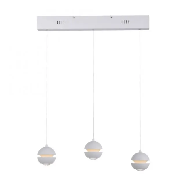 Schöner Wohnen-Kollektion LED Pendelleuchte LINI, weiss, 3-flammig, Lift