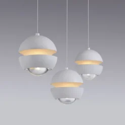 Schöner Wohnen-Kollektion LED Pendelleuchte LINI, weiss, 3-flammig, Lift