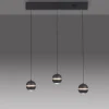 Schöner Wohnen-Kollektion LED Pendellechte, schwarz, 3-flammig, Lift