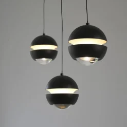 Schöner Wohnen-Kollektion LED Pendellechte, schwarz, 3-flammig, Lift