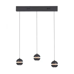 Schöner Wohnen-Kollektion LED Pendellechte, schwarz, 3-flammig, Lift