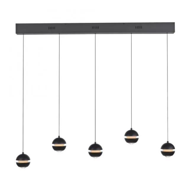 Schöner Wohnen-Kollektion LED Pendelleuchte schwarz, 5-flammig, höhenverstellbar